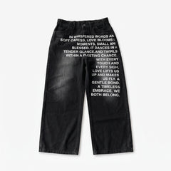 "LOVE VERSE" DENIM - Black