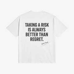 "TAKE RISK" TEE - White